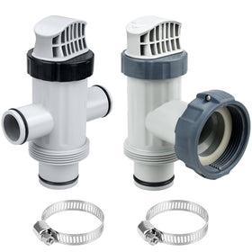 Ophjerg dual split hose plunger valve for Intex pools with easy flow control