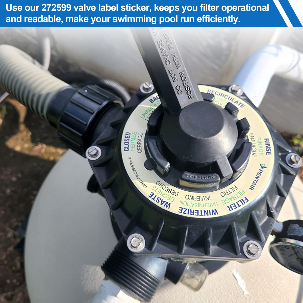Ophjerg easy-install valve label sticks firmly and stays in place.