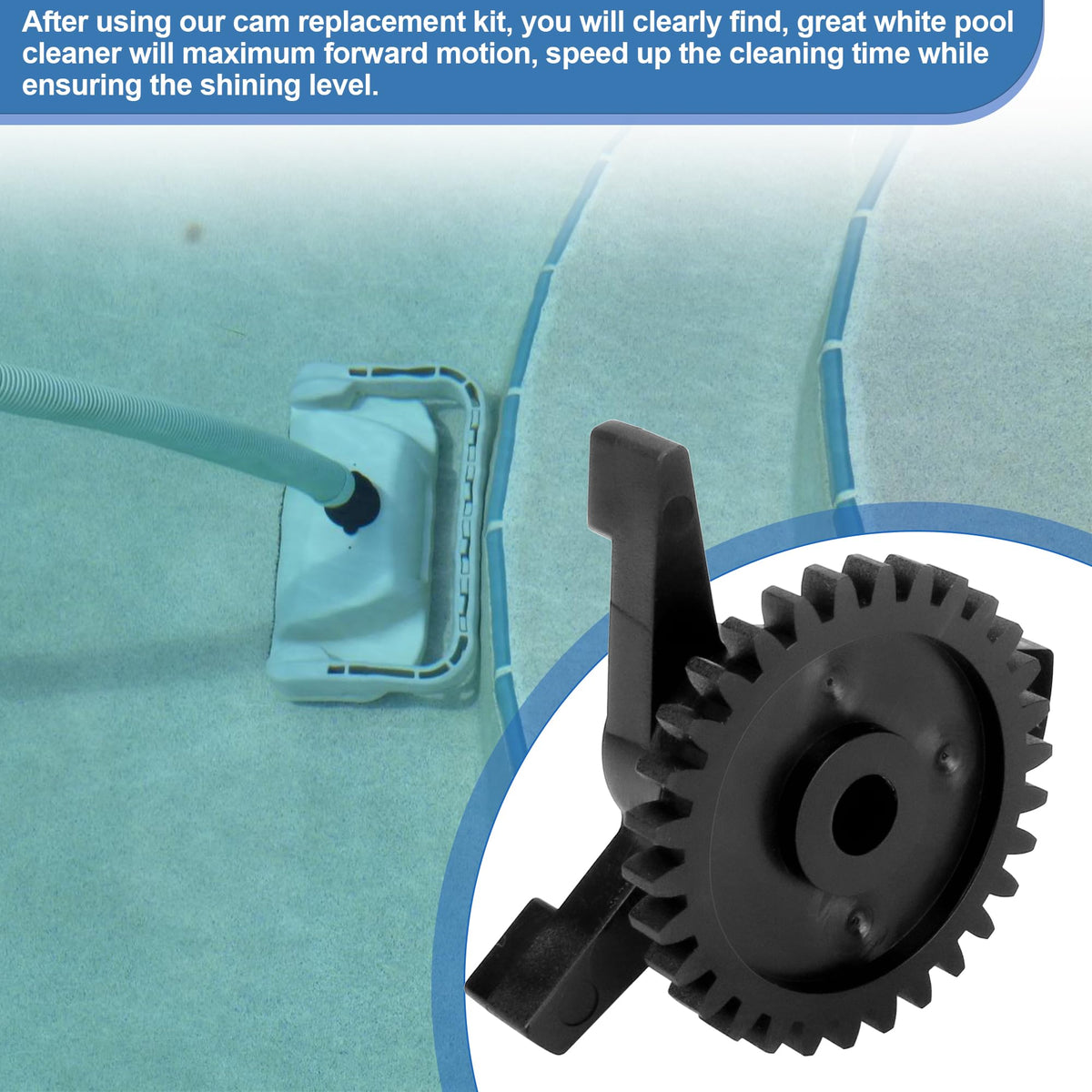 Ophjerg GW9507 cam kit for pool cleaner, supporting consistent inground cleaning.