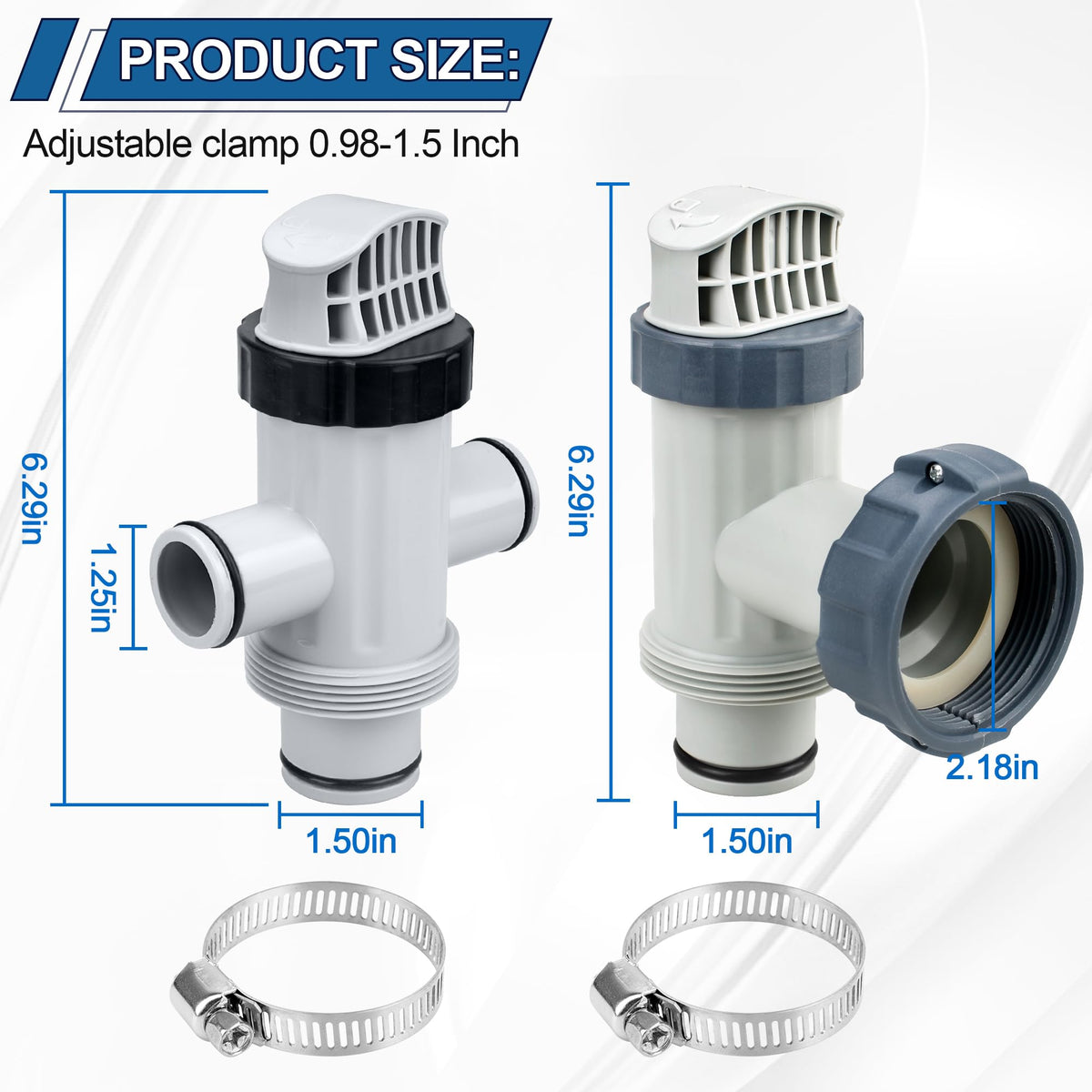 Ophjerg pool hose clamps secure connections during filter changes