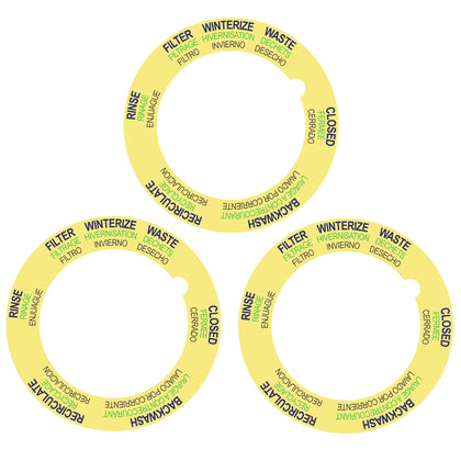 Ophjerg 272599 top-mount label for Pentair, easy-to-read valve functions.