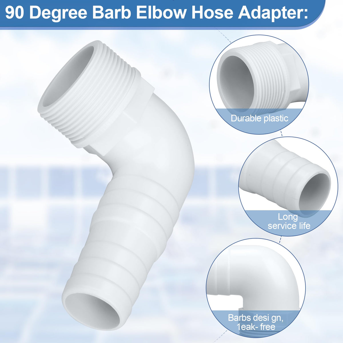 Ophjerg two-pack pool hose adapters for quick replacement and versatile use