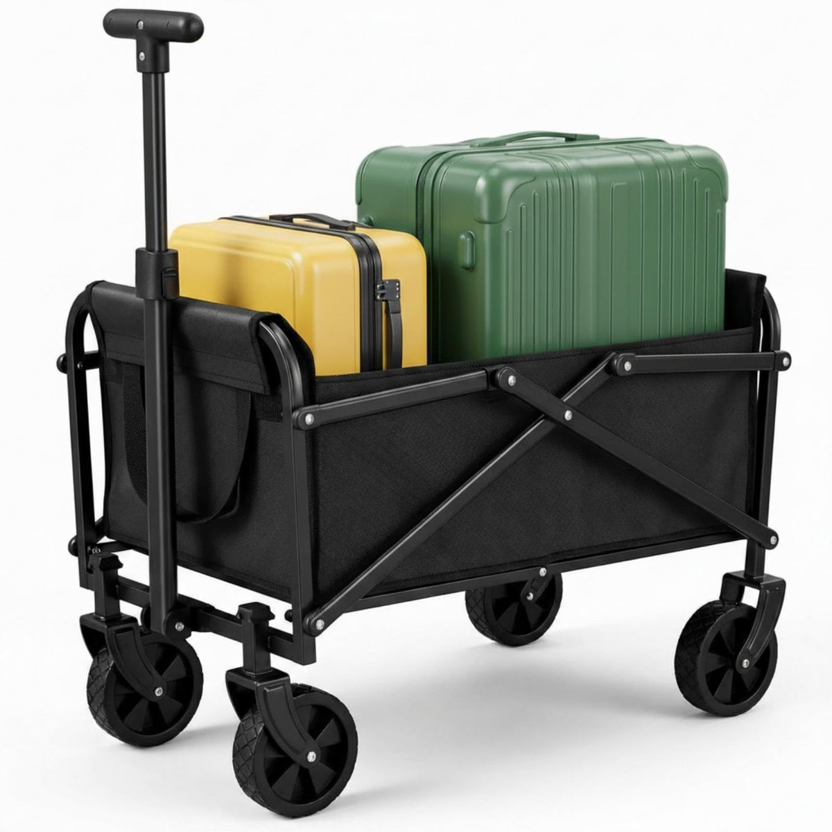 Opkkcun 120L collapsible wagon with foldable design for easy storage.