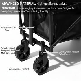 Opkkcun multi-use cart suits yard work, camping, and trips.