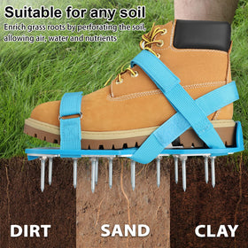 Using Opmeiro shoes can offer a light leg workout while tending the lawn.