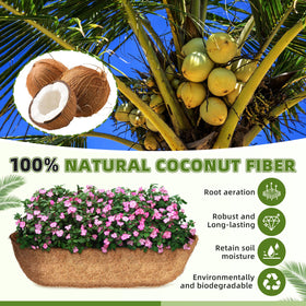 Oppiiwee 36-inch coconut coir garden-basket liner supports diverse plants with easy care