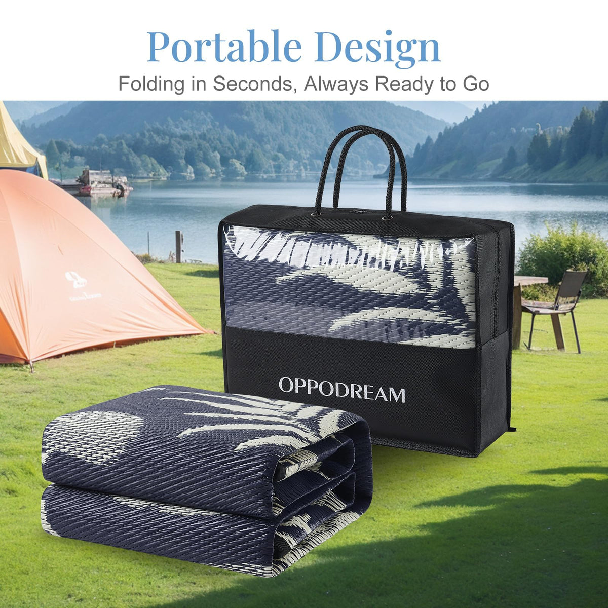 OPPODREAM easy-care rug that hoses clean and dries quickly.