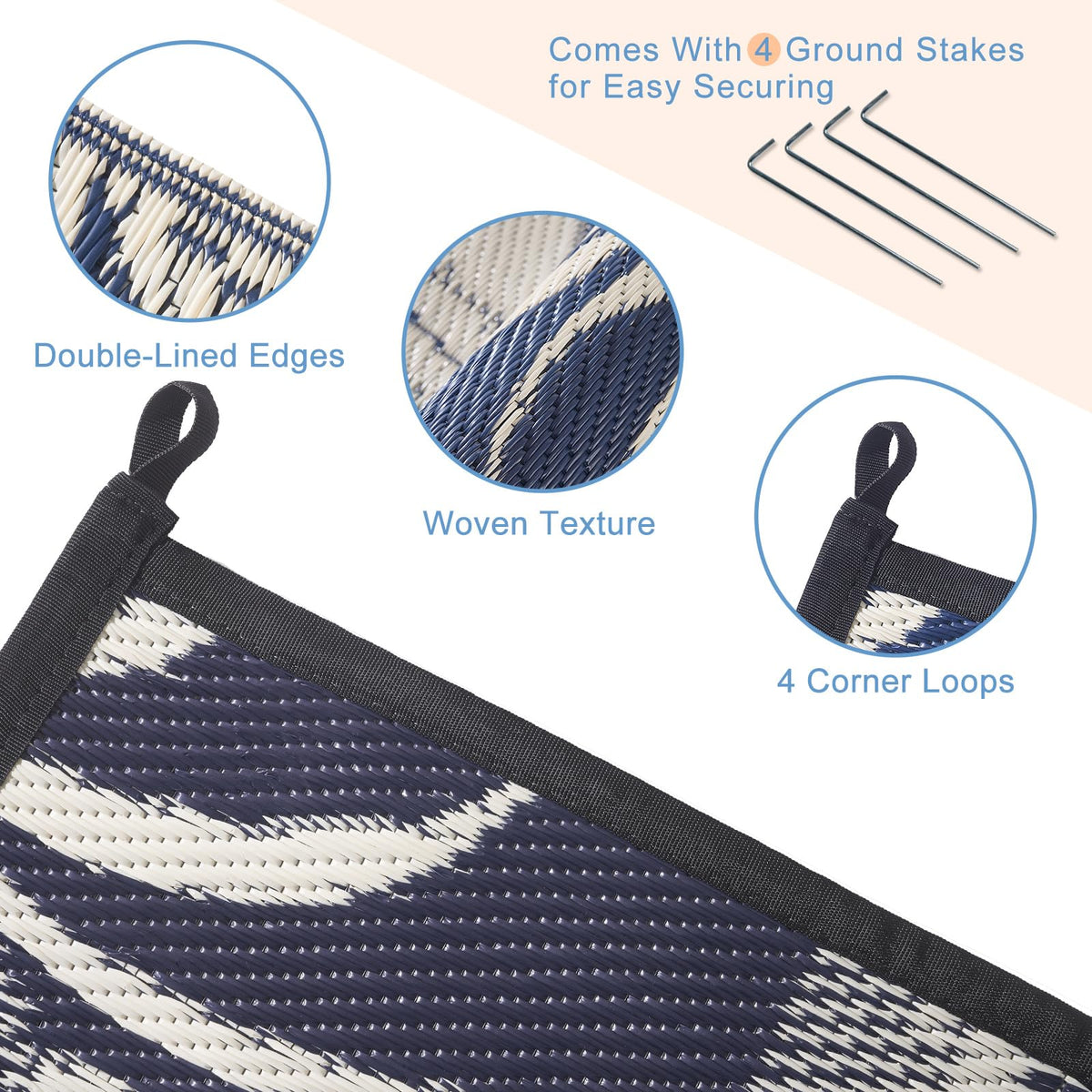 OPPODREAM foldable carry bag rug for easy transport and gifting.