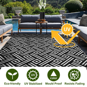 OPPODREAM rug close-up fiber, durable polypropylene for outdoor use