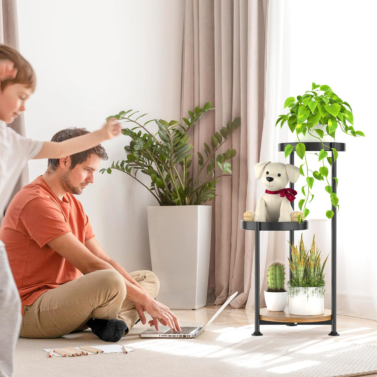 Oppro plant stand floor protectors prevent scratches on hard floors