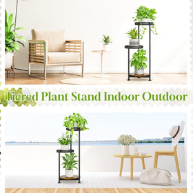 Oppro indoor-outdoor plant shelf fits living spaces or patios.