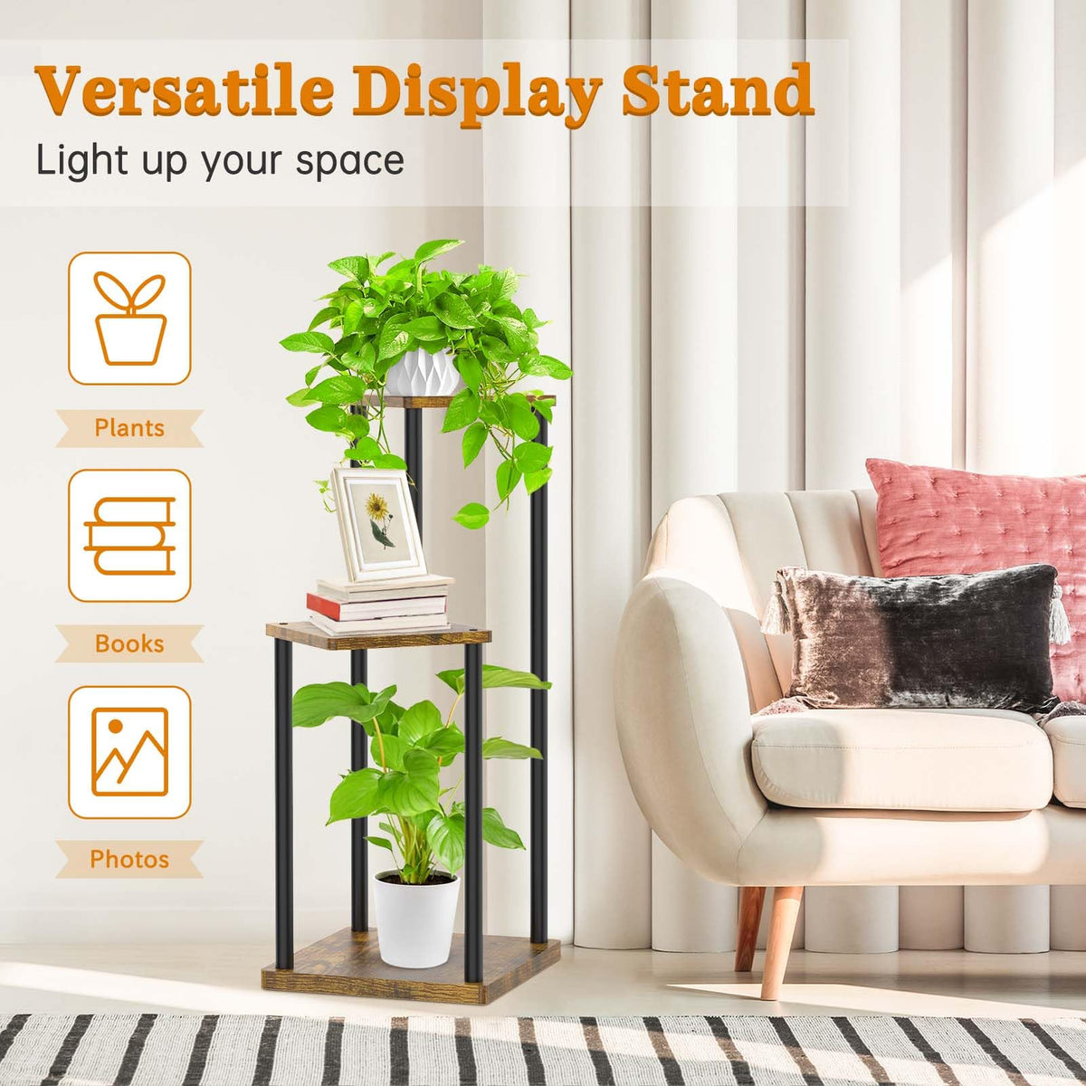 Oppro iron and wood construction combines durability and style