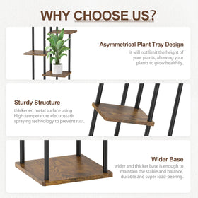 Oppro vertical plant display fits corner, saving floor space.