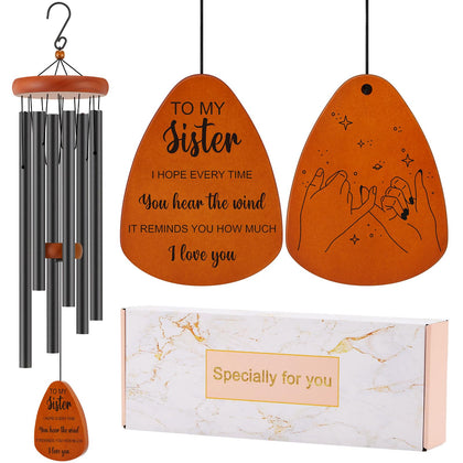 Oprever sister wind chime 32 inch enhances garden ambiance with soft tones.