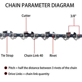 Opuladuo 10-inch chain for WEN 40421, reliable fit