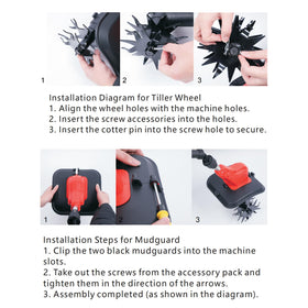 Opuliv cordless tiller battery pack showcasing extended runtime for larger beds.