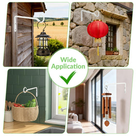Opvixi flower basket hanger white wall mount supports blooms above.