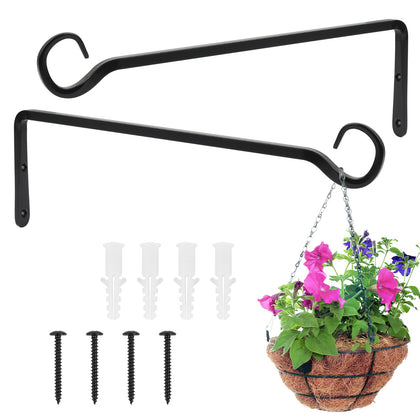 Opvixi plant hanger bracket, 12-inch wall hook offering sturdy plant support.