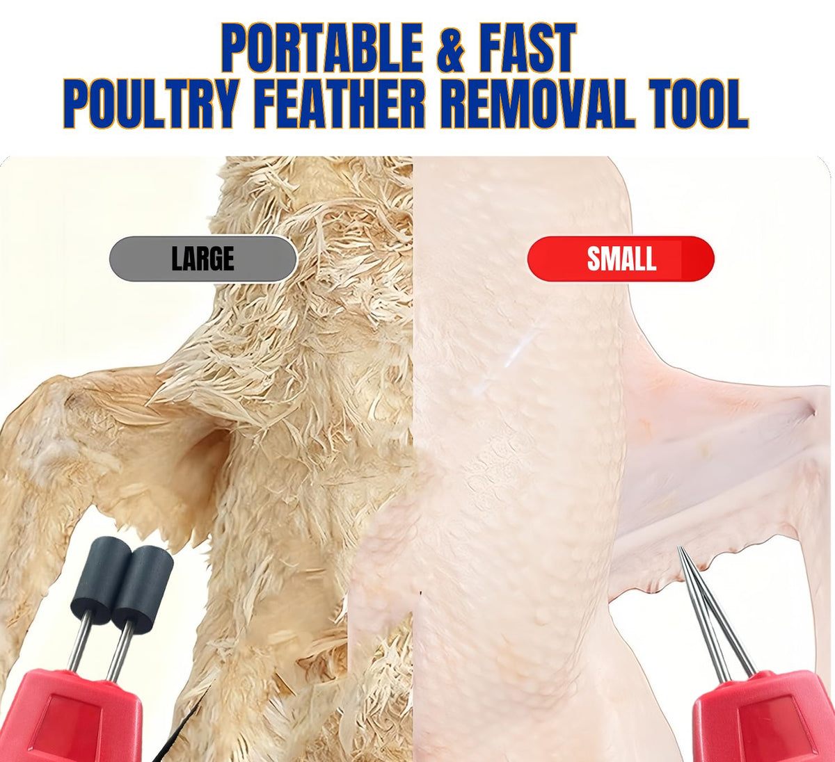 OPYAAON Electric Plucker large feathers head gripping thick feathers quickly