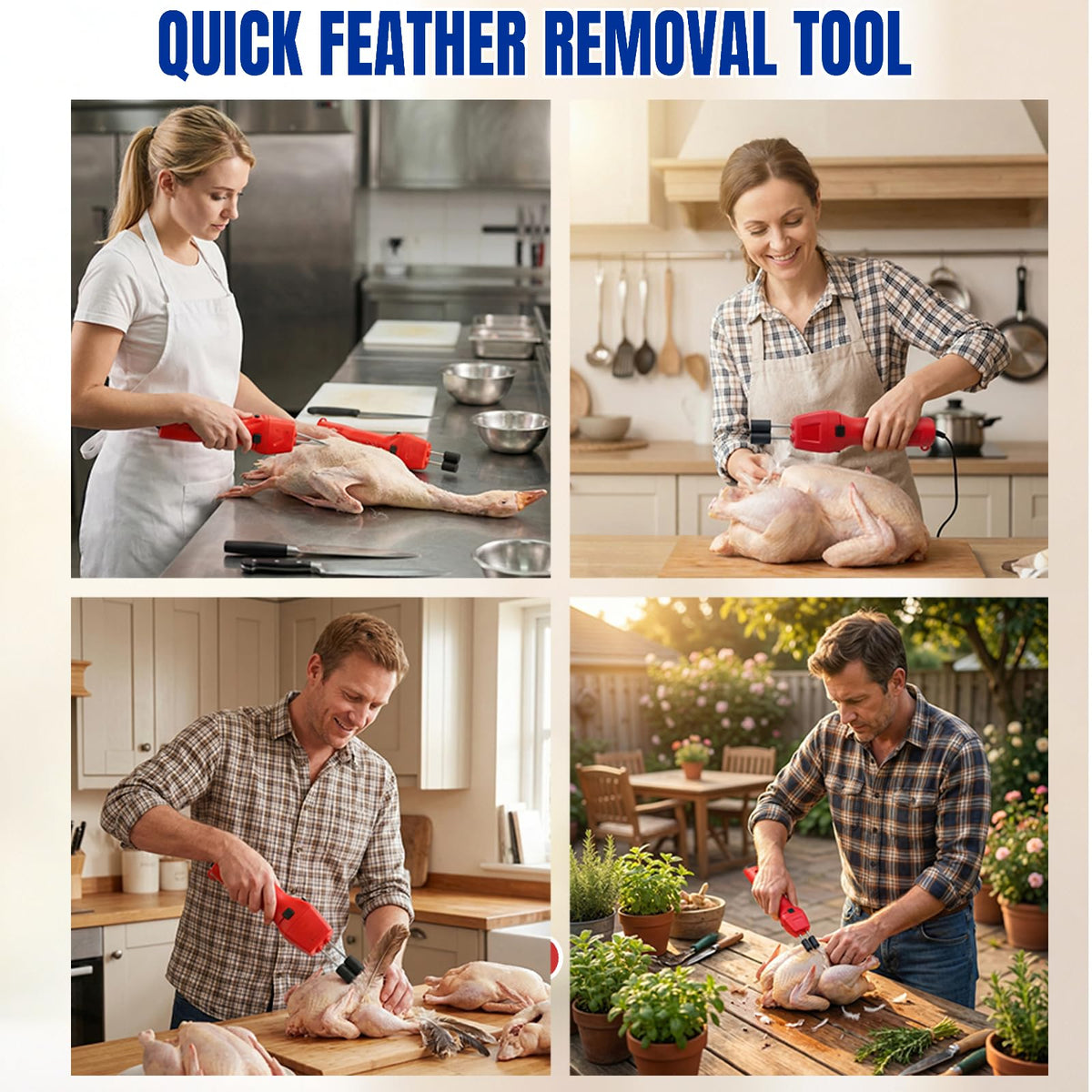 OPYAAON Electric Chicken Plucker lightweight design for easy transport to farms or BBQ sites
