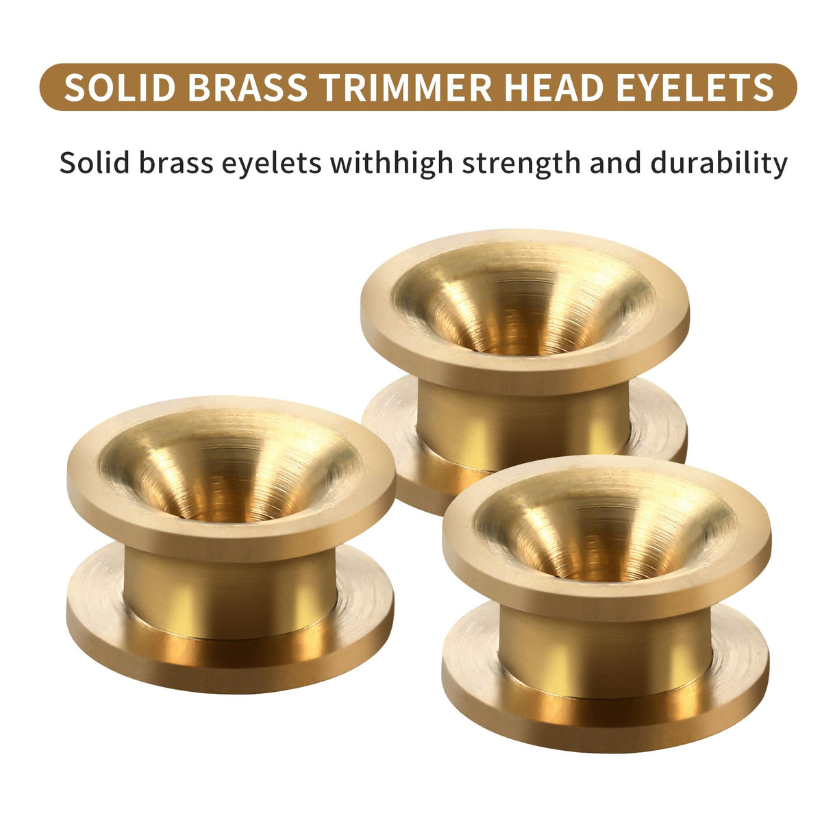 Opzour eyelet assembly close-up, easy replacement for worn trimmer heads