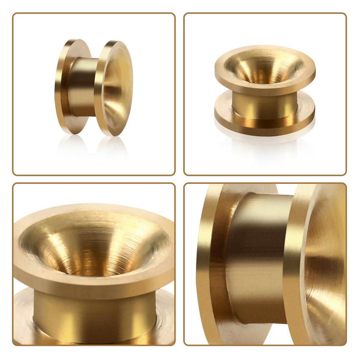 Opzour 5-pack brass eyelets for durable lawn care parts