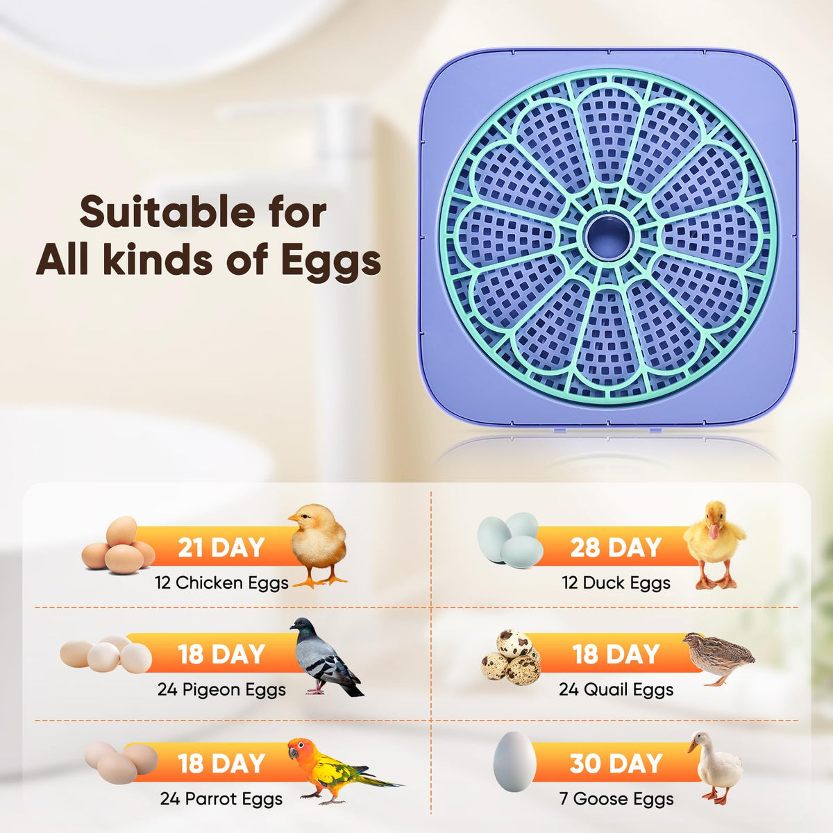 Oqioprd incubator auto water refill maintains steady humidity for consistent incubation conditions.