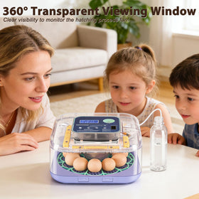 Oqioprd incubator design is energy efficient and quietly powers indoor use.