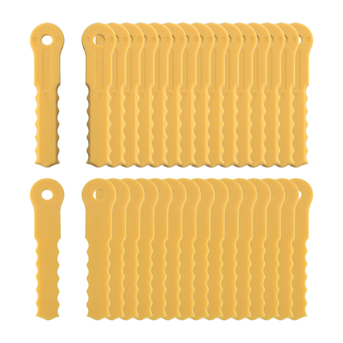 ORAEVY 30Pcs Push-N-Load blades for tough weeds, quick install.