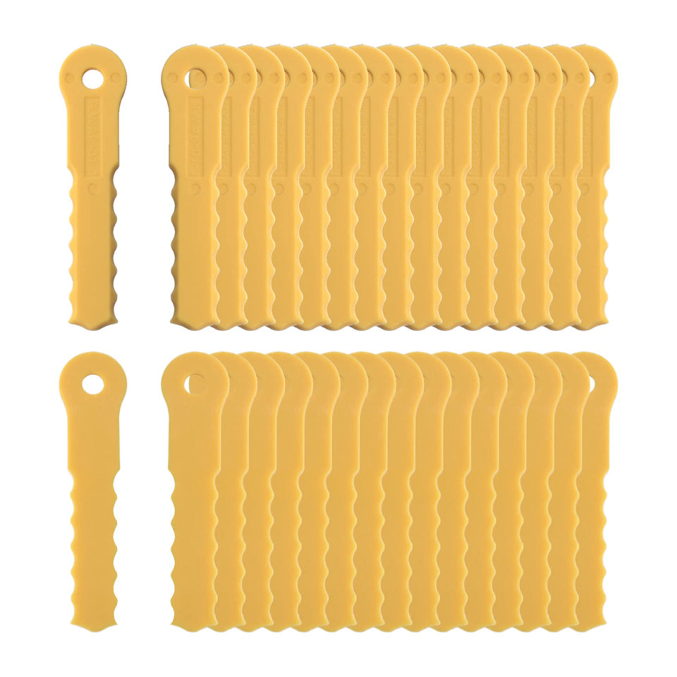 ORAEVY 30Pcs Push-N-Load blades for tough weeds, quick install.