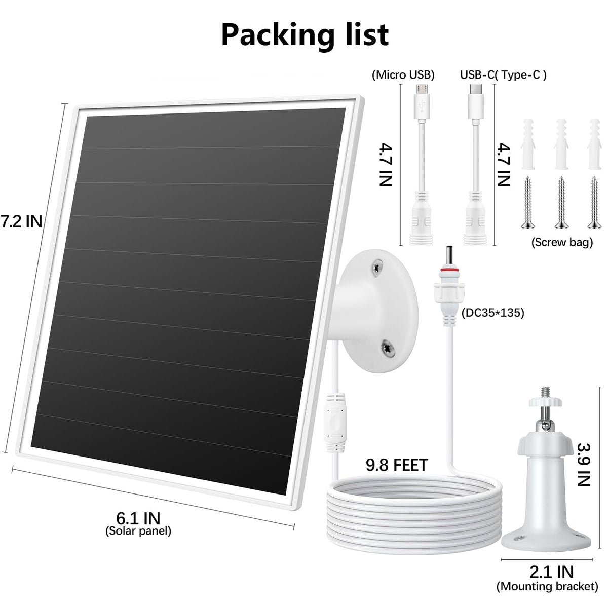 Orayafid solar panel in use with outdoor surveillance setup