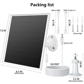 Orayafid solar panel in use with outdoor surveillance setup