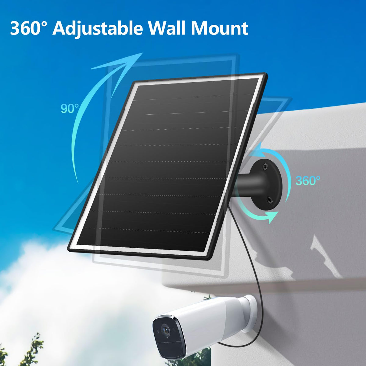 Orayafid 8W solar panel supports fast charging for DC 5V cameras