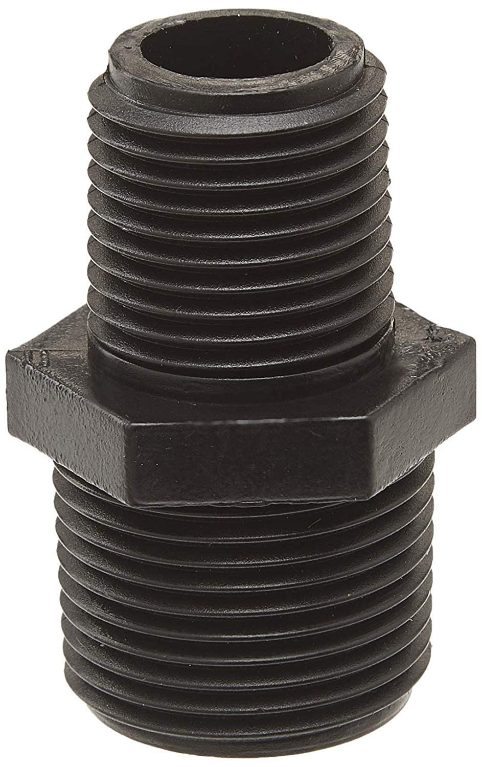 Orbit 1/2 to 3/4 inch sprinkler riser adapter enables easy underground-to-head connections.