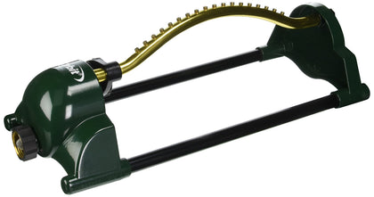 Orbit 18-Hole Oscillator with a wide base for stable, easy repositioning during watering