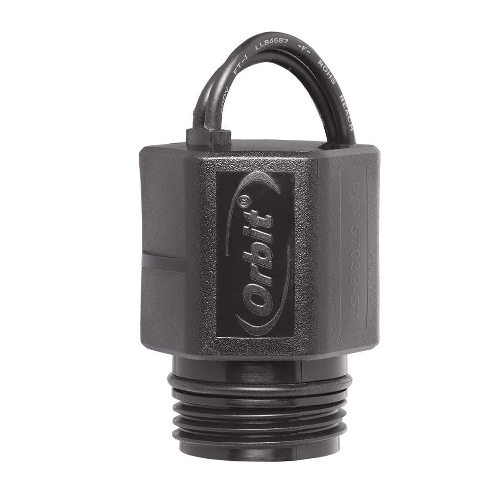 Orbit 24V solenoid installation: wiring angle demonstrates easy, tool-free replacement.