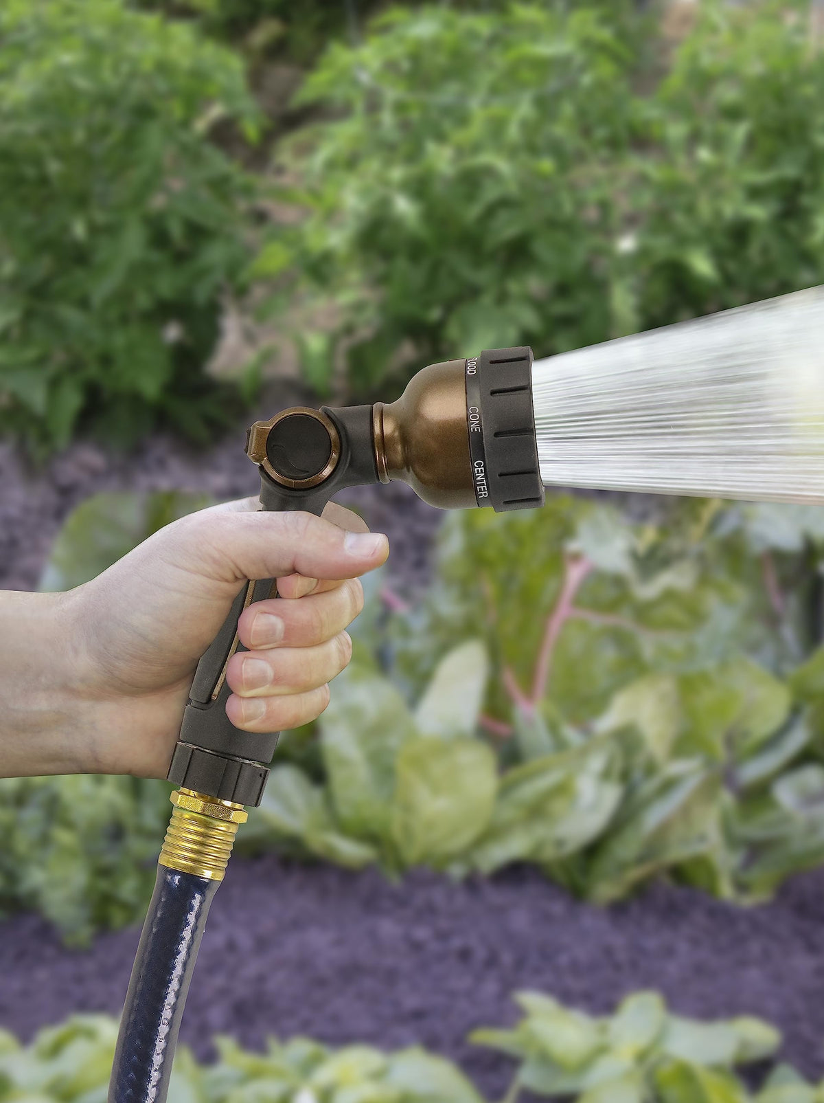 Orbit 26143 bucket-fill pattern nozzle used for quick tasks.