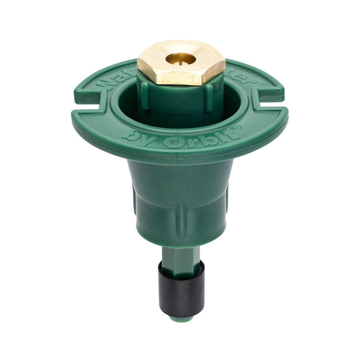 Orbit 54027 plastic pop-up sprinkler with flush head for landscape irrigation.