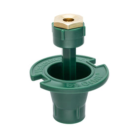Orbit 54027 sprinkler stem rises for easy garden watering.