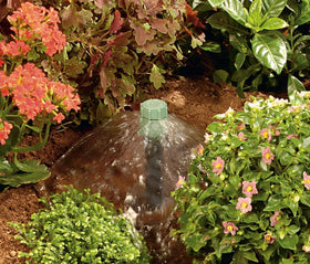 Orbit 54042 pack contents with five bubblers for multiple shrubs