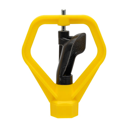 Orbit 54190N spinning sprinkler head side view for versatile garden coverage.