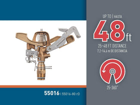 Orbit 55016 nozzle 3-16in reaches far areas for lawns and pastures.