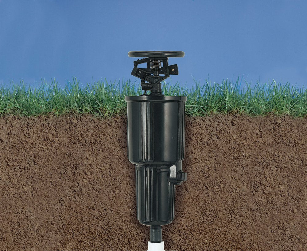 Orbit 55200 pulse pop-up sprinkler head in action delivering even coverage