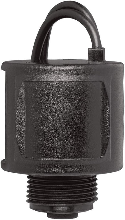 Orbit 57041 solenoid front view showing 24V compatibility and rugged casing.