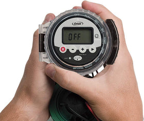 Orbit 57865 timer back panel and battery compartment for easy maintenance