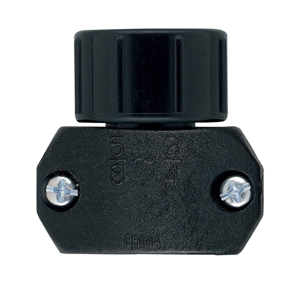 Orbit 58103n hose-mender fixes 5/8 inch hoses, extending life with durable plastic construction.