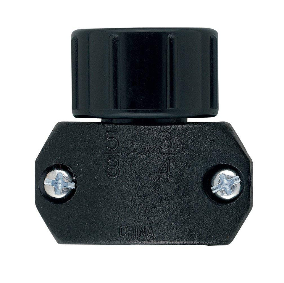Orbit 58103n hose-mender fixes 5/8 inch hoses, extending life with durable plastic construction.