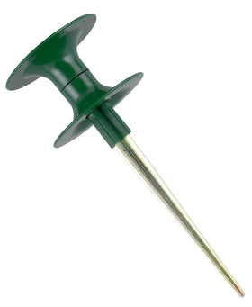 Orbit 58189 hose guide spike with 8-inch zinc stake protects plants and hose.