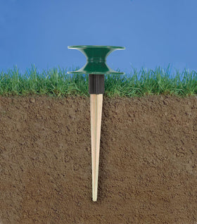 Orbit 58189 rotating-top hose guide lets the hose glide around corners.