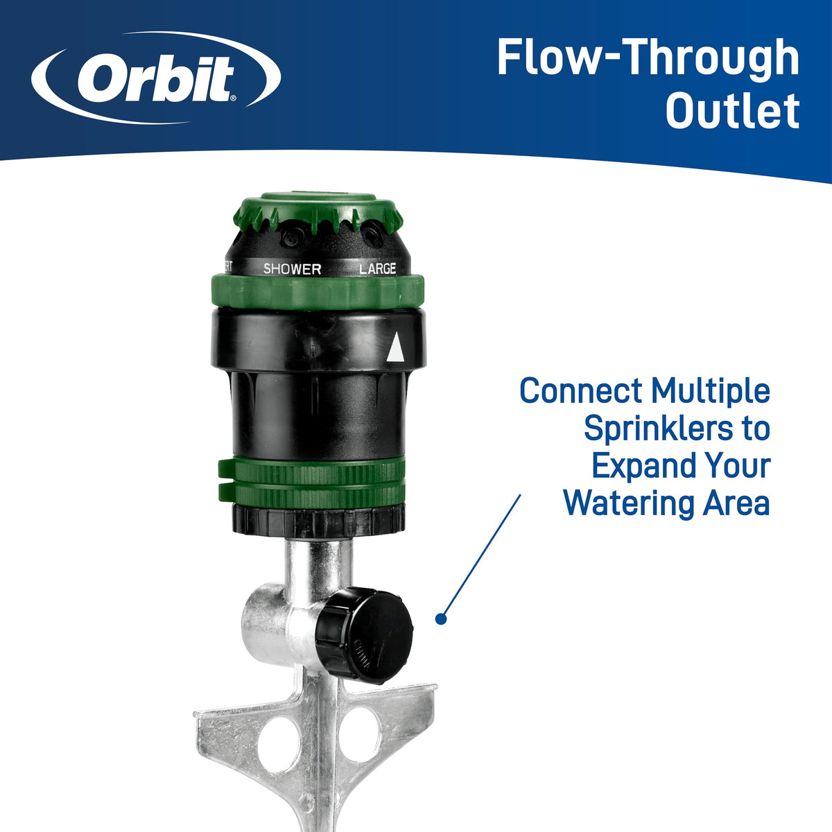 Orbit 58573N H2O-6 gear drive sprinkler unique design outperforms competitors.